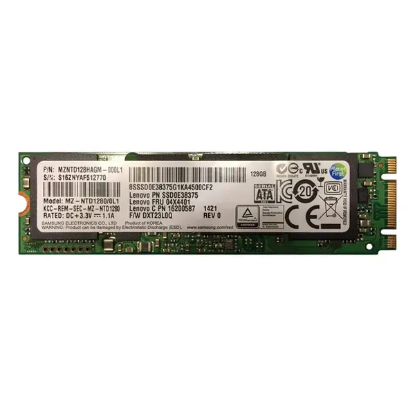 MZNTD128HAGM-000L1 Samsung PM841 Series 128GB Triple-Level Cell SATA 6Gb/s M.2 2280 Solid State Drive