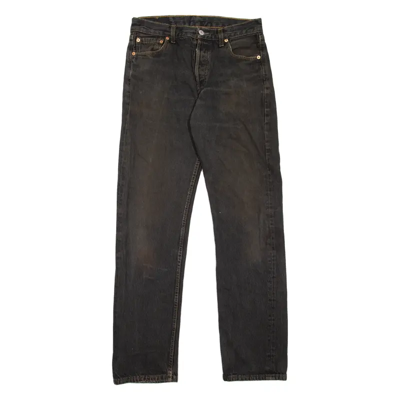 LEVI'S 511 Jeans Mens Black Slim Straight 90s Stone Wash W30 L32