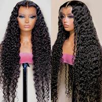Bling Hair 13x6 Deep Wave HD Lace Front Wigs 13x4 Human Hair Lace Frontal Wig 180% Density Brazilian Deep Curly Hair For Wome...