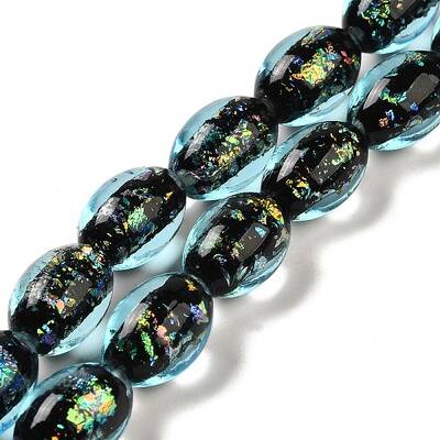 Handmade Dichroic Foil Glass Beads Strands