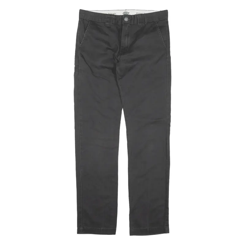 DICKIES Workwear Trousers Grey Slim Straight Womens W29 L29