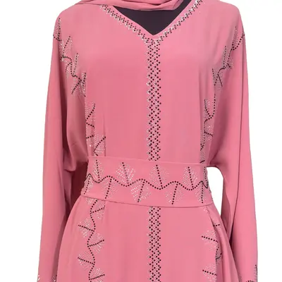 Diamond Serenity Icy Leaves - Eid & Ramadan Modest Long Dress (SPK08)