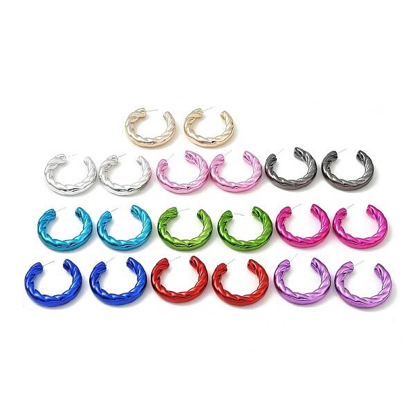 Twist Ring Acrylic Stud Earrings
