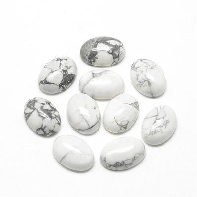 Natural Howlite Cabochons