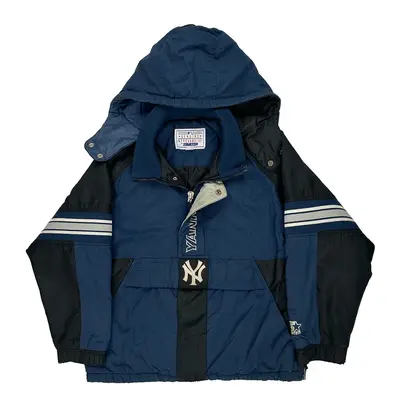 New York Yankees Starter Mlb Jacket - Large Blue Polyester