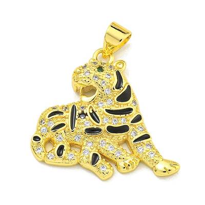 Brass Micro Pave Cubic Zirconia Pendants