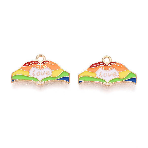 Rainbow Color Pride Alloy Enamel Pendants