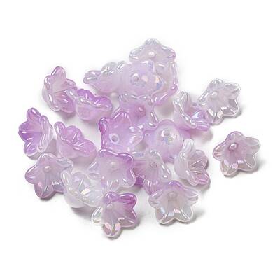 Iridescent Acrylic Bead Caps