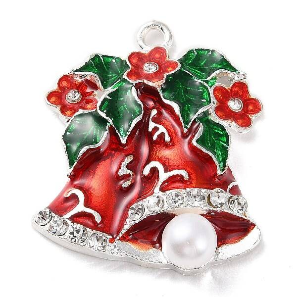 Christmas Zinc Alloy Rhinestone Pendnats
