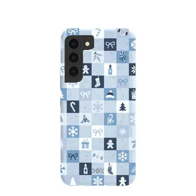 Powder Blue Winter Quilt Samsung Galaxy S22 Case