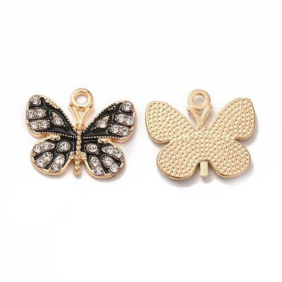Alloy with Rhinestone Enamel Pendants