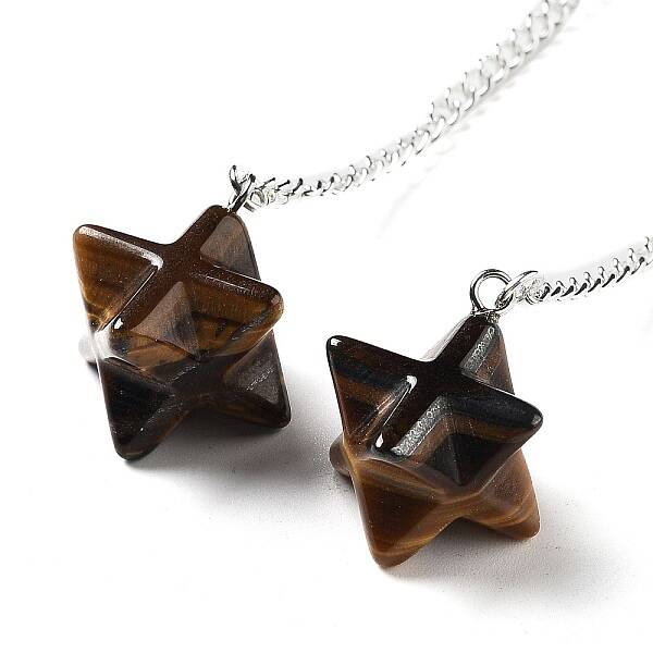 Natural Tiger Eye Pendant Dowsing Pendulums
