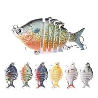 Artificial Fishing Lure, 1/6 Counts Bionic Fishing Bait with Hook, Slow Sinking Sea Bass, Pike, Flounder and Valerye Baits, F...