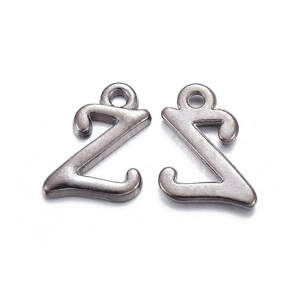 Gunmetal Plated Alloy Letter Pendants