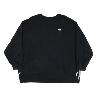 ADIDAS Womens Sweatshirt Black UK 14