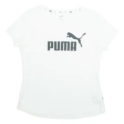 PUMA Womens T-Shirt White UK 14