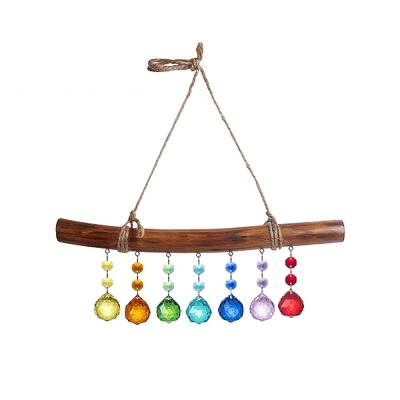 Glass Teardrop Hanging Suncatchers