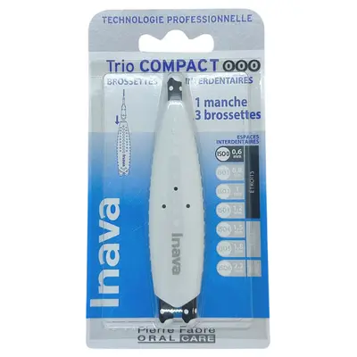 Inava Trio Compact ISO 0/0/0 - 1 Trio Handle + 3 Interdental Brushes