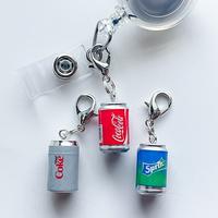 Soda Charms - Personalized Badge Reel Charm for Nurse ID Holder, Fun Keychain Design