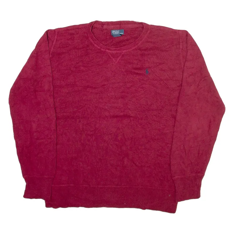 POLO RALPH LAUREN 18-20 Boys Jumper Red Tight Knit XL