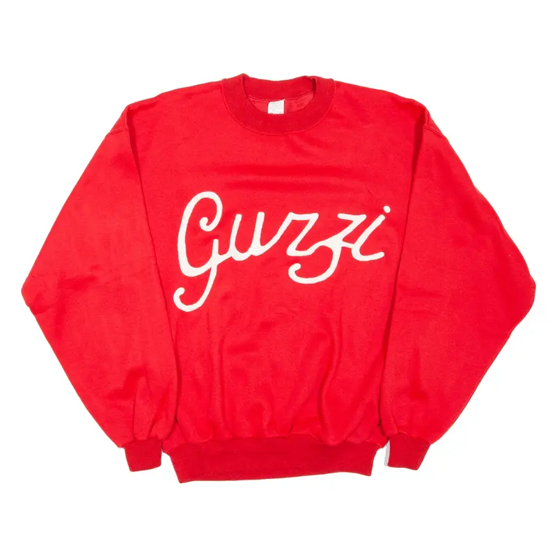 GUZZI Womens Sweatshirt Red 90s M
