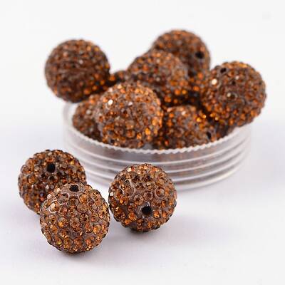Grade A Rhinestone Pave Disco Ball Beads