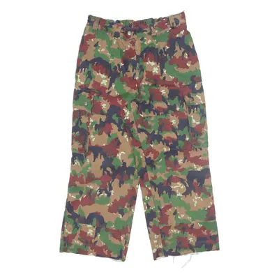 Camo Cargo Mens Trousers Brown Regular Wide-Leg W30 L26