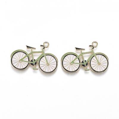 Light Gold Plated Alloy Jewelry Enamel Pendants