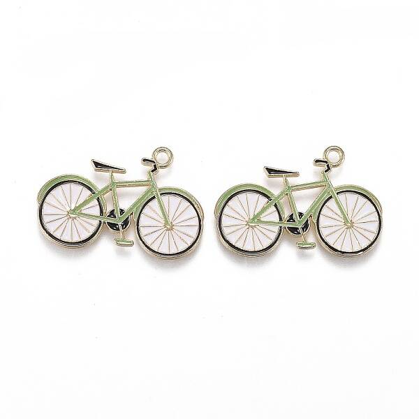 Light Gold Plated Alloy Jewelry Enamel Pendants
