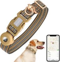 AUROTH Airtag Dog Collar, Adjustable Air Tag Case Holder Dog Collar for Medium Large Dogs, Airtag Dog Collar Holder with Heav...