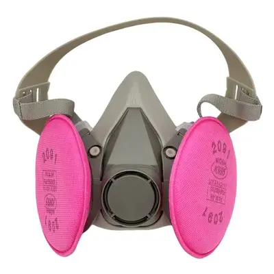 Half Mask with 2 High-efficiency Filter Cotton for Summer, Dustproof Fine Particle-proof Half Mask Reusable Respirator for Pa...