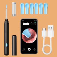 1296P HD Visual Earwax Remover – Real-Time View, Wireless Deep Clean Tool (TikTok Must-Have) Earpick Flashlight