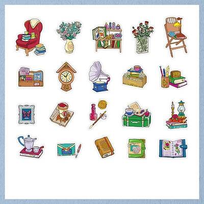 40Pcs 20 Styles Paper Stickers