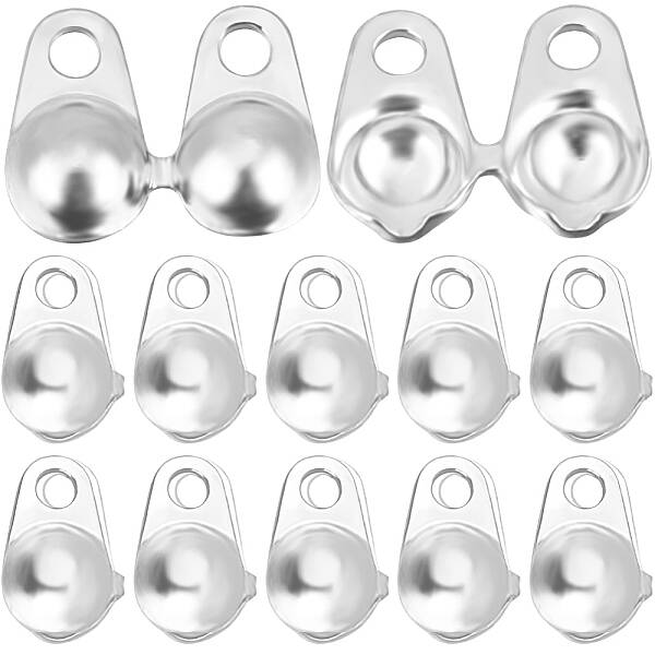 20Pcs 925 Sterling Silver Bead Tips