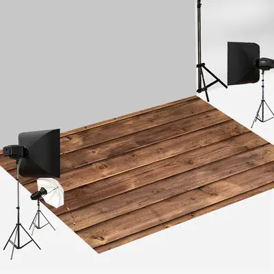 Aperturee Brown Board Floor Backdrop For Baby Photography | Floor Photography Background | Fabric Floor For Photography | Pho...