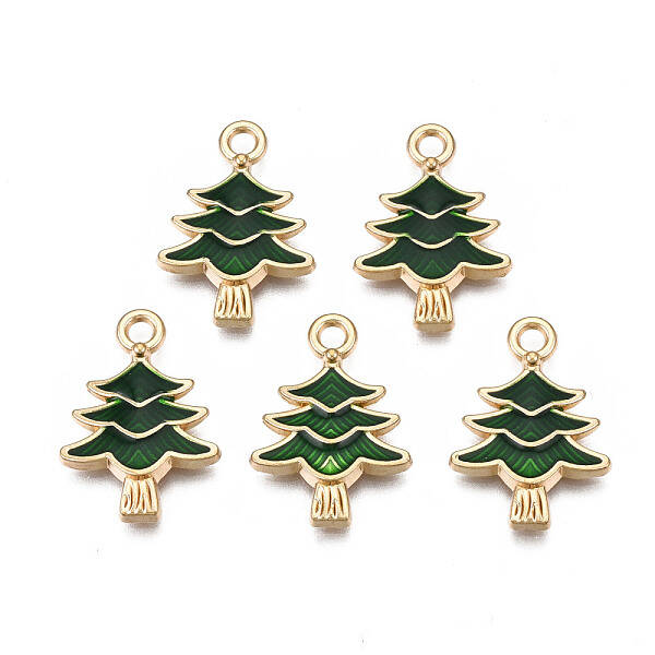 Rack Plating Alloy Enamel Pendants