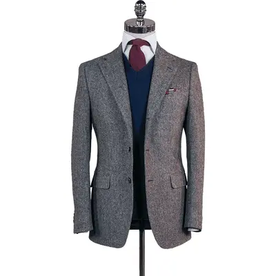 Tweed Sportscoats - Tweed Blazer | White Purple
