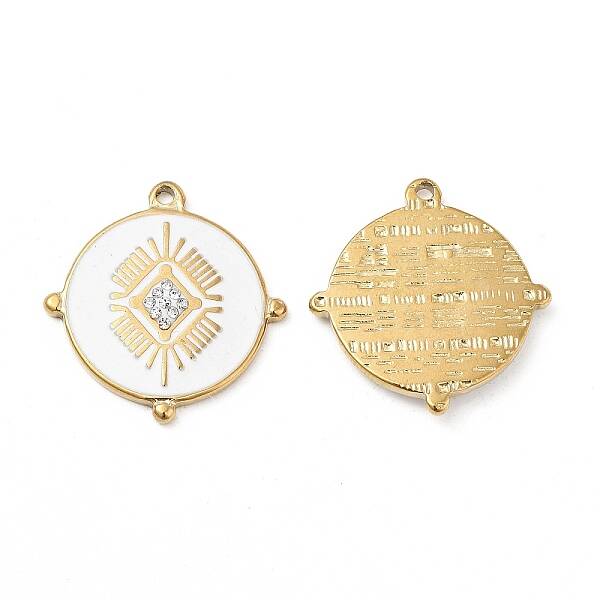 PVD Vacuum Plating 201 Stainless Steel Enamel Pendants