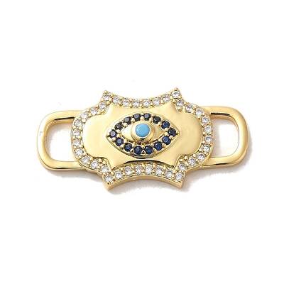Brass Cubic Zirconia Connector Charms