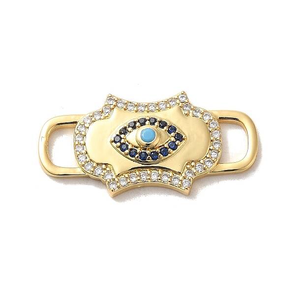 Brass Cubic Zirconia Connector Charms