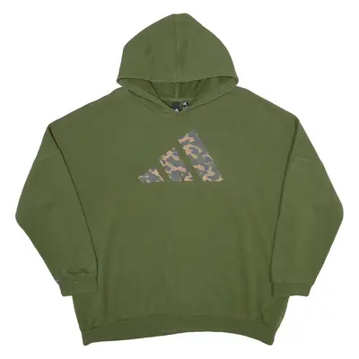 ADIDAS Womens Green Hoodie L