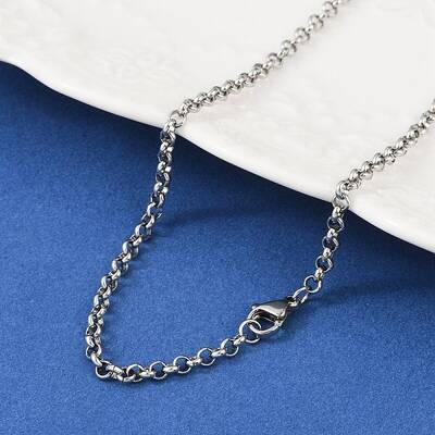 Tarnish Resistant 304 Stainless Steel Rolo Chain Necklaces