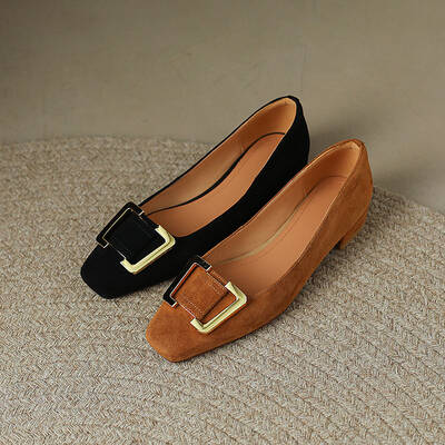CHIKO Chanda Square Toe Block Heels Pumps Shoes