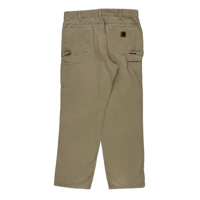 Carhartt Carpenter Trousers - 36? Waist Beige Cotton