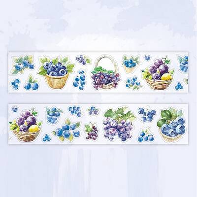 Fruits PET Self-Adhesive Stickers
