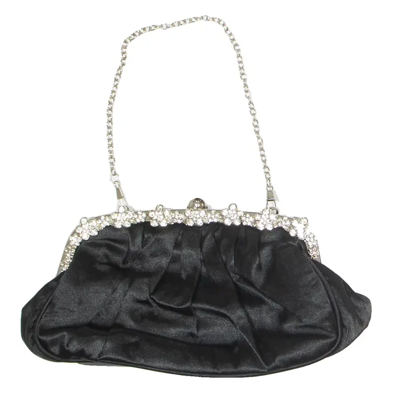 Rhinestone Womens Shoulder Bag Black