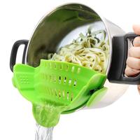 Silicone Clip-On Colander, Heat Resistant Drainer for Vegetables and Pasta Noodles, Kitchen Gadgets for Bowl, Pots, and Pans ...