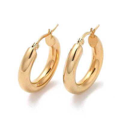 PVD Vacuum Plating 304 Stainless Steel Huggie Hoop Earrings for Women
