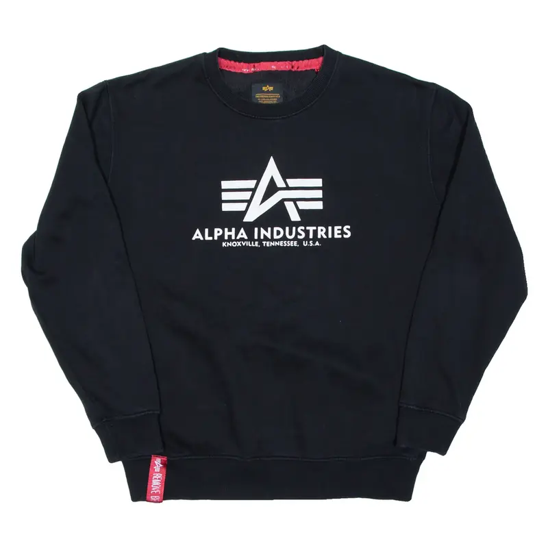ALPHA INDUSTRIES Womens Sweatshirt Black L