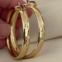 18k  Gold Plated Hoop Earrings